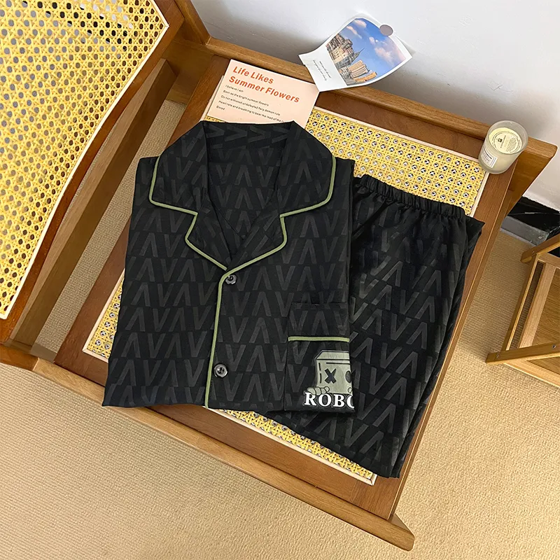 Sleeping Beauty Pajama Set Men's Black-1