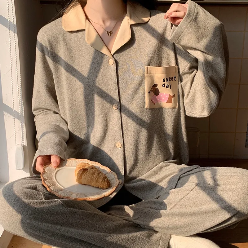 Sleeping Beauty Pajama Set Women's Khaki-4