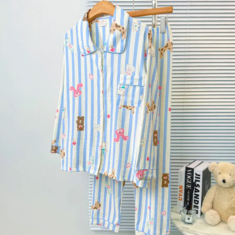 Sleeping Beauty Pajama Set Women's Blue-3