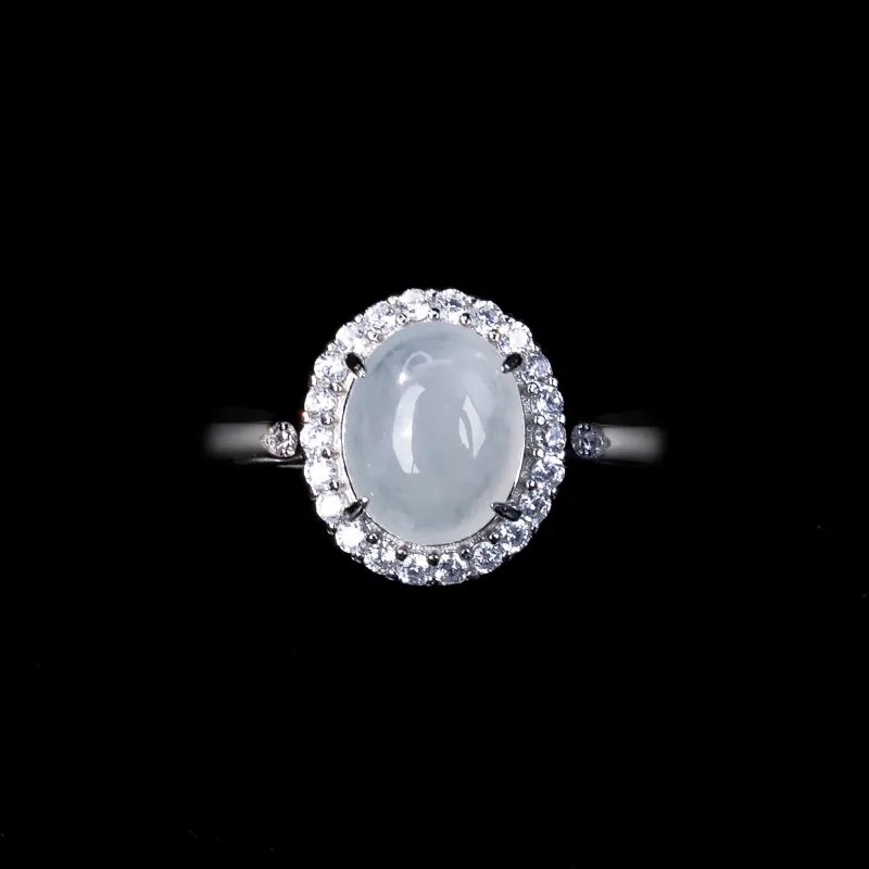 Pengshan Ice Glutinous Jadeite Rings Unisex-4