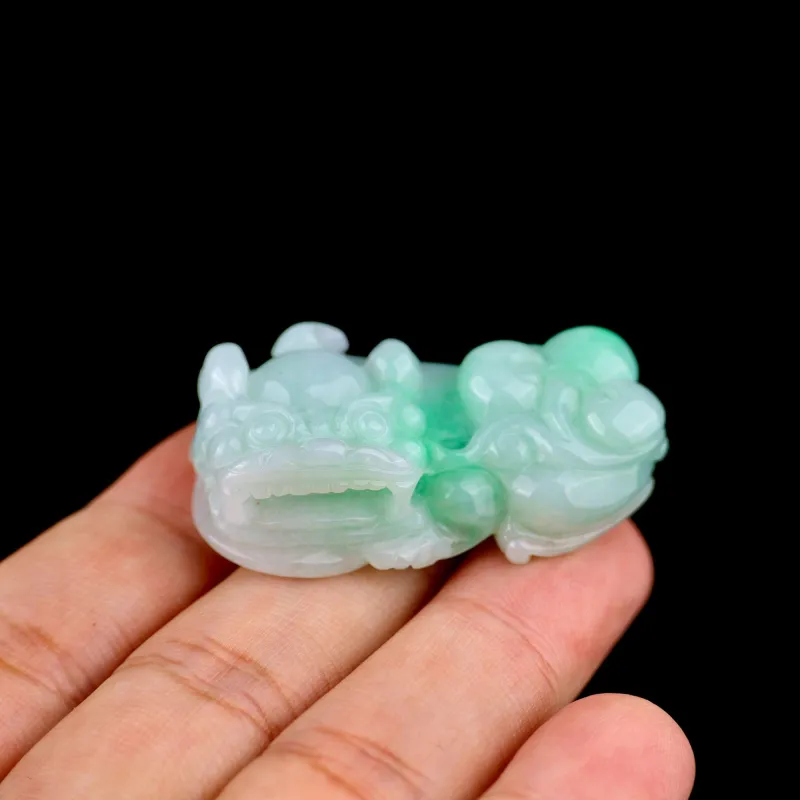 Pengshan Ice Glutinous Jadeite Pendants Unisex-3