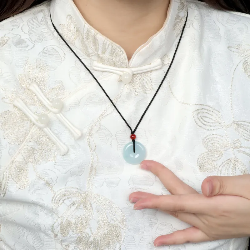 Pengshan Glutinous Jade Jadeite Necklaces Unisex-4