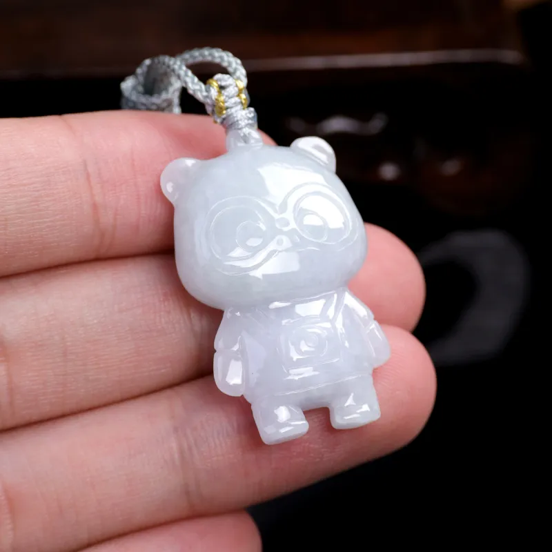 Pengshan Ice Glutinous Panda Doctor Necklace Unisex-2