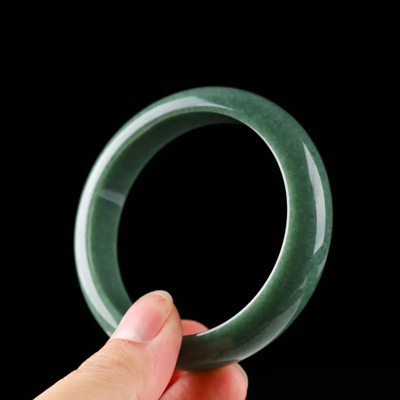 Pengshan Bean Type Jadeite Bangles Unisex-1