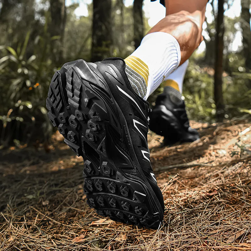 GLUNA Cushioning, Abrasion Resistant, Slip Resistant Low Top Running Shoes Unisex Black-9