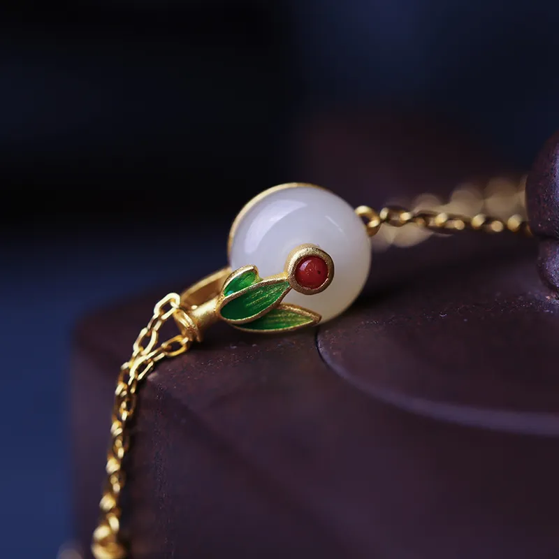 YUSHE Hetian Jade Bracelets White Jade Women's-2
