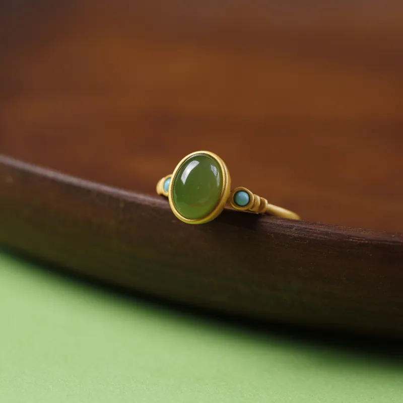 YUSHE Hetian Jade Rings Women's-3