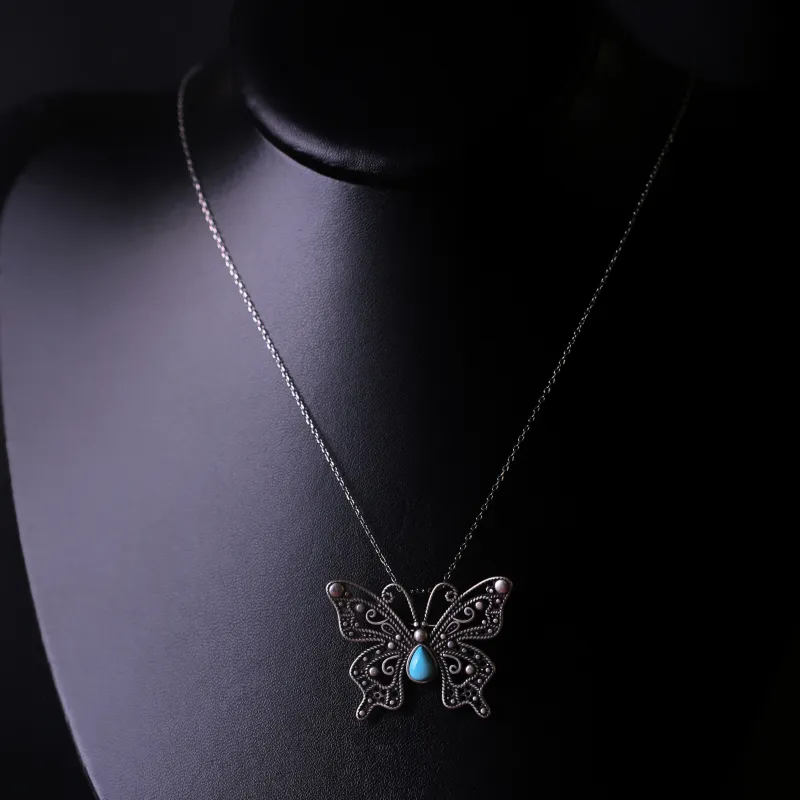 YUSHE Turquoise Necklaces Women's-6