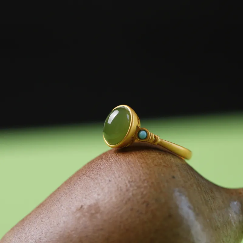 YUSHE Hetian Jade Rings Women's-5