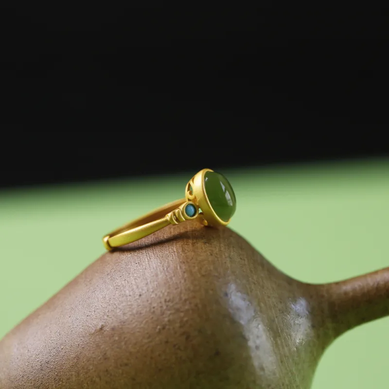 YUSHE Hetian Jade Rings Women's-6