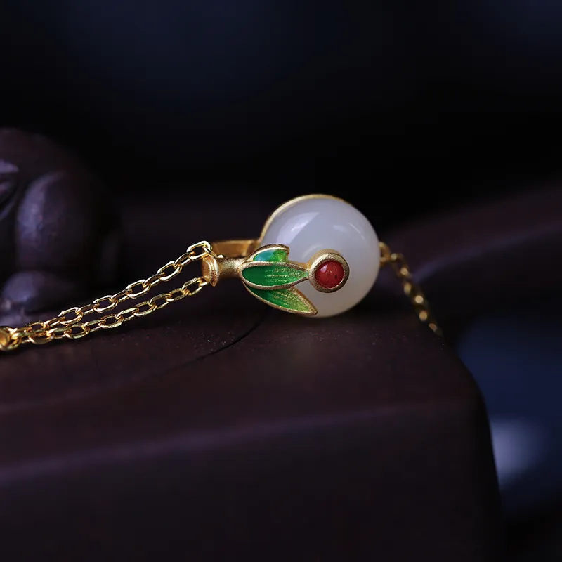 YUSHE Hetian Jade Bracelets White Jade Women's-6