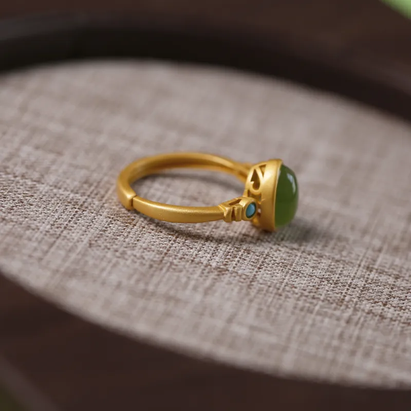 YUSHE Hetian Jade Rings Women's-2