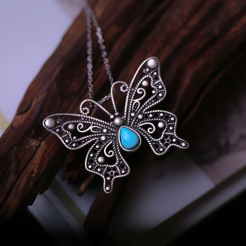 YUSHE Turquoise Necklaces Women's-5