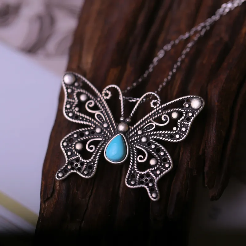YUSHE Turquoise Necklaces Women's-3
