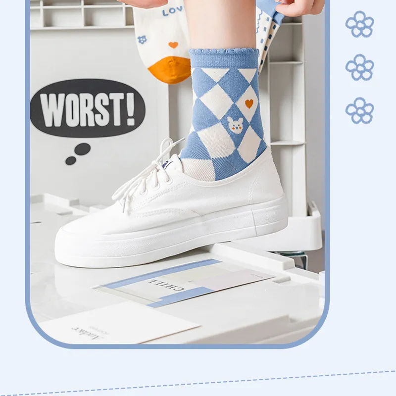 Yalu Mid Calf Socks Women's 5 Pack-20