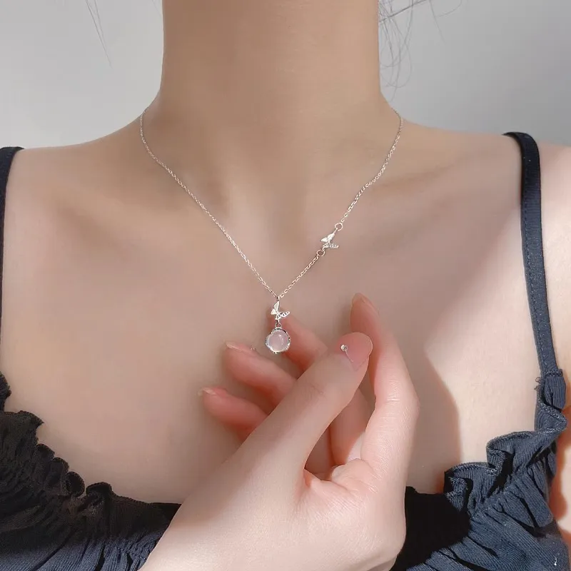 JUICY GRAPE Chalcedony Jade Necklaces Women's-3