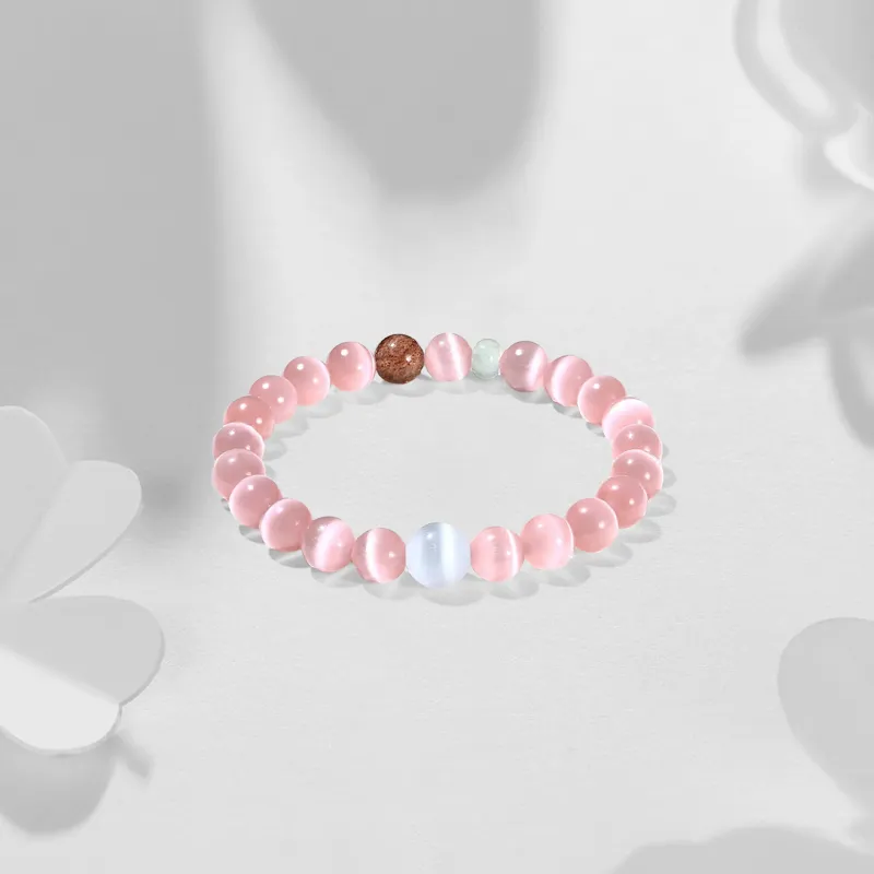 JUICY GRAPE Glass Cat Eye Bracelets Unisex-3