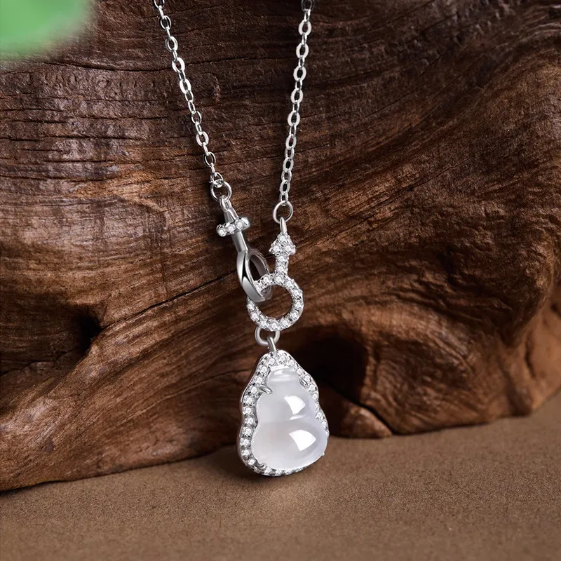 JUICY GRAPE Chalcedony Jade Necklaces Women's-4