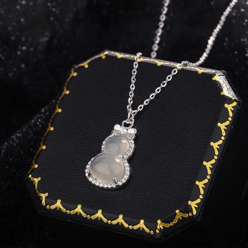 JUICY GRAPE Chalcedony Jade Necklaces Women's-4
