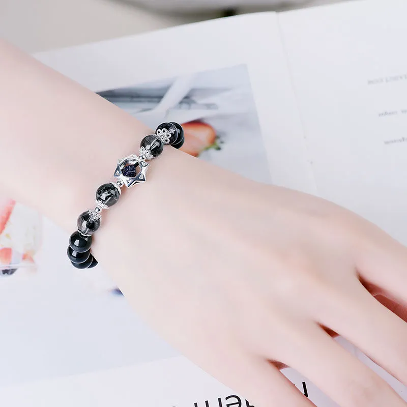 JUICY GRAPE Obsidian Bracelets Unisex-6
