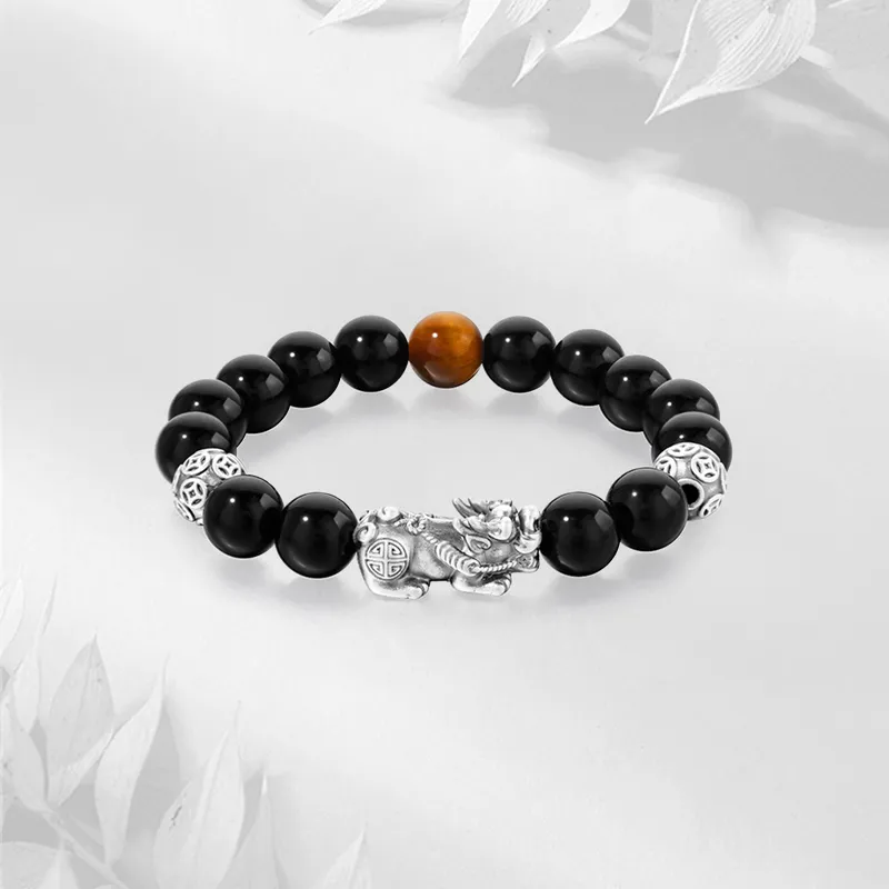 JUICY GRAPE Obsidian Jade Bracelets Unisex-3
