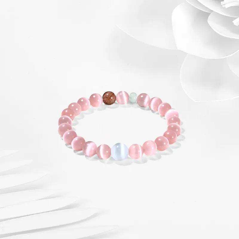 JUICY GRAPE Glass Cat Eye Bracelets Unisex-2