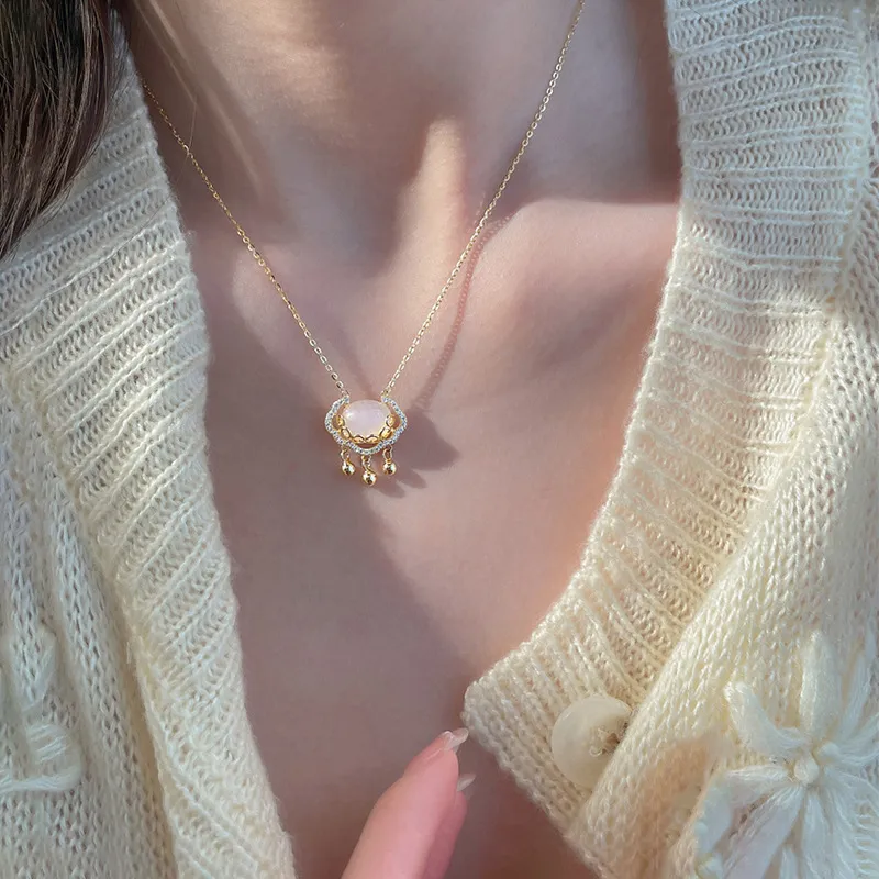 JUICY GRAPE Chalcedony Jade Necklaces Women's-6