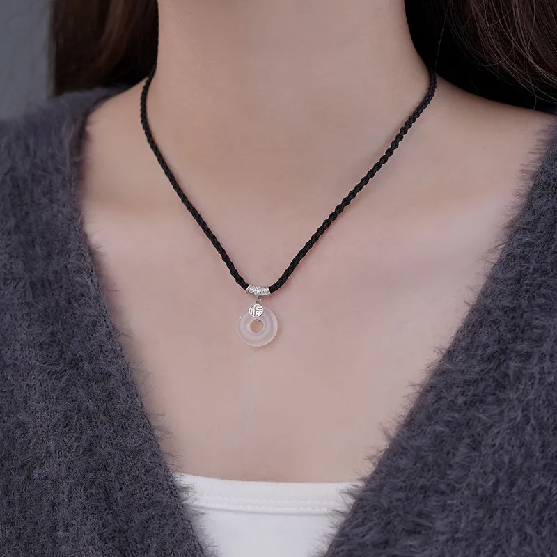 JUICY GRAPE Chalcedony Jade Necklaces Women's-5