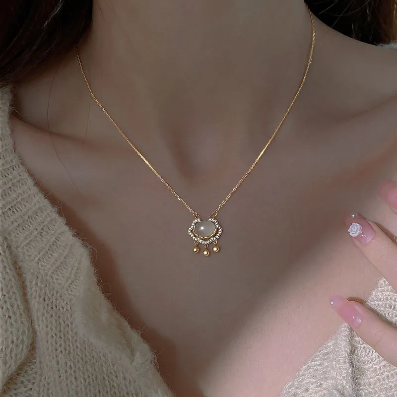 JUICY GRAPE Chalcedony Jade Necklaces Women's-7