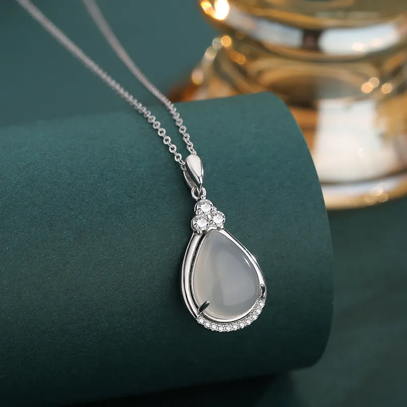 JUICY GRAPE Chalcedony Jade Necklaces Women's-2