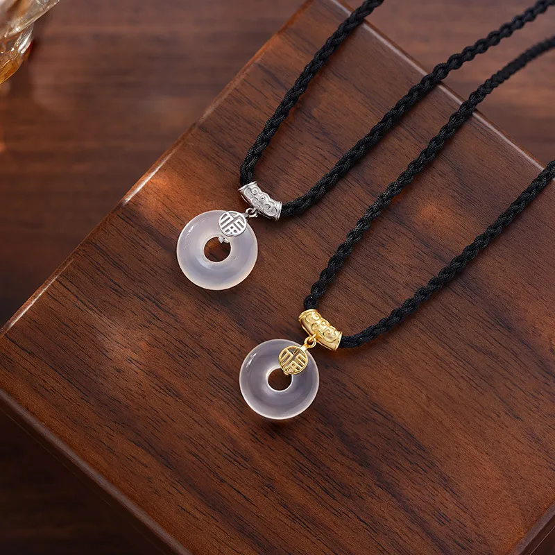JUICY GRAPE Chalcedony Jade Necklaces Women's-8