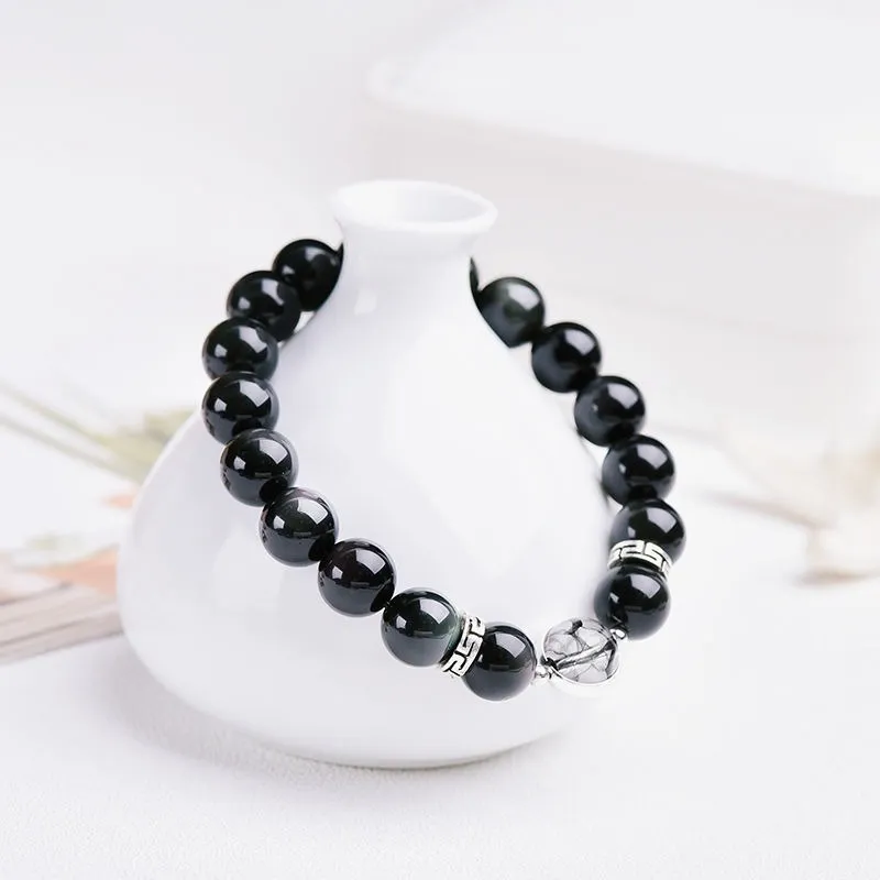 JUICY GRAPE Obsidian Bracelets Unisex-4