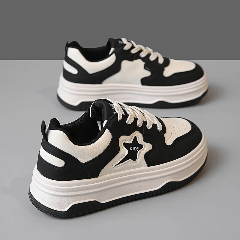 SHENGERLEIDE Non slip Lightweight Low Top Skateboard Shoes Women's-1