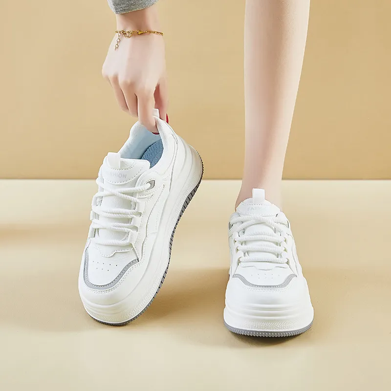 SHENGERLEIDE Slip Resistant Breathable Abrasion Resistant Low Top Skateboard Shoes Women's-12