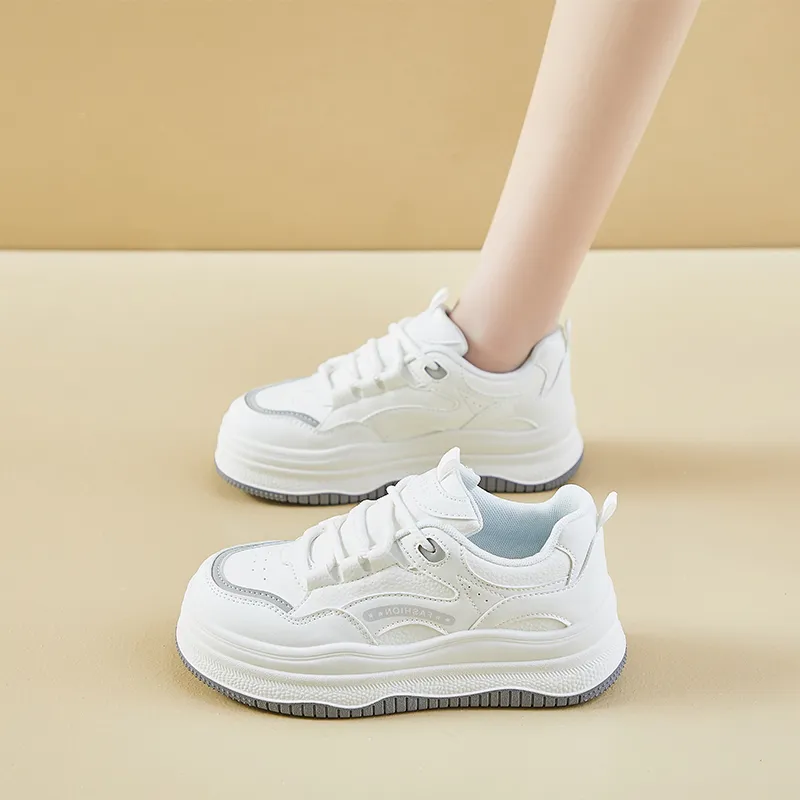 SHENGERLEIDE Slip Resistant Breathable Abrasion Resistant Low Top Skateboard Shoes Women's-11