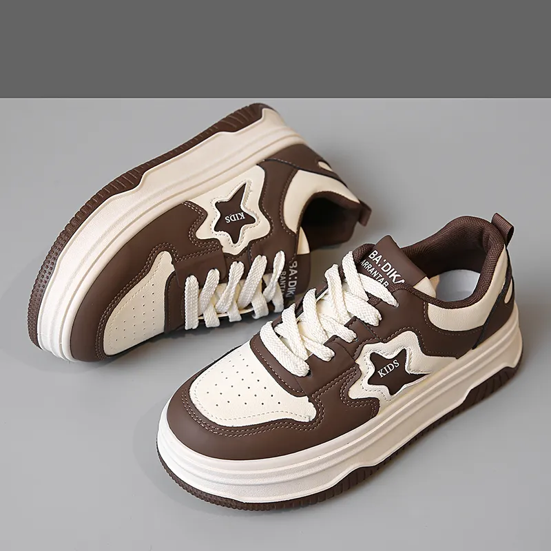 SHENGERLEIDE Non slip Lightweight Low Top Skateboard Shoes Women's-8