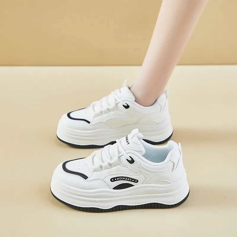 SHENGERLEIDE Slip Resistant Breathable Abrasion Resistant Low Top Skateboard Shoes Women's-7