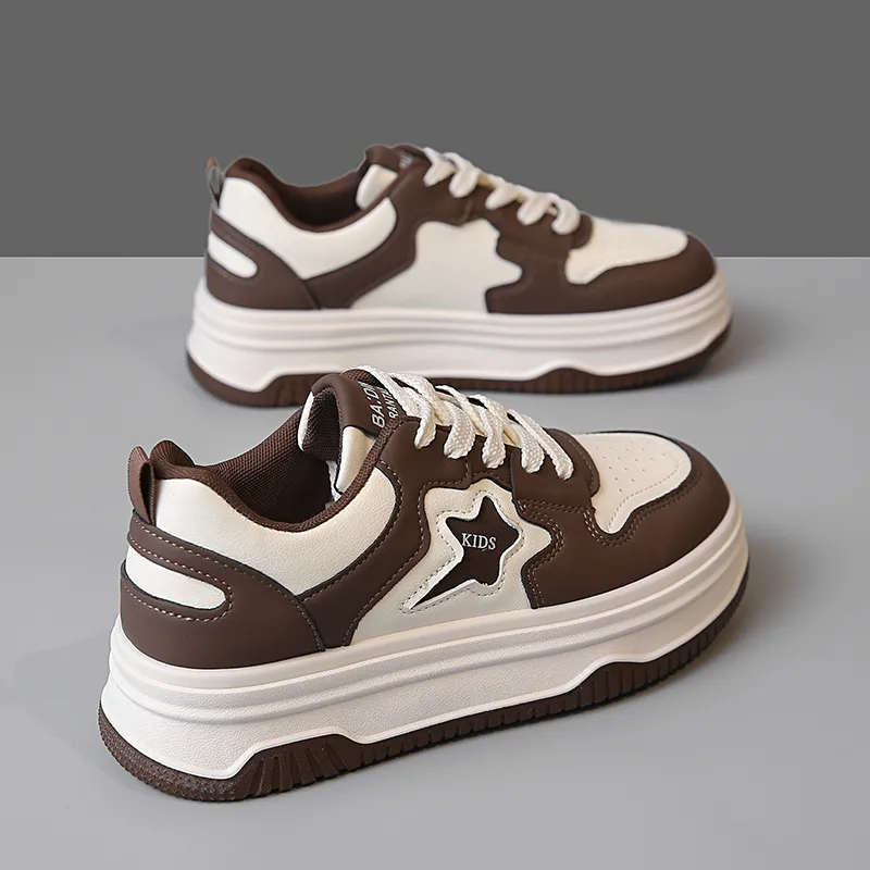 SHENGERLEIDE Non slip Lightweight Low Top Skateboard Shoes Women's-6