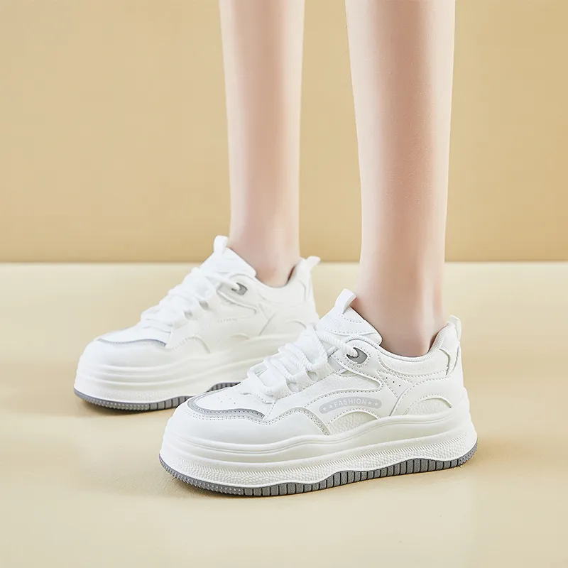SHENGERLEIDE Slip Resistant Breathable Abrasion Resistant Low Top Skateboard Shoes Women's-14