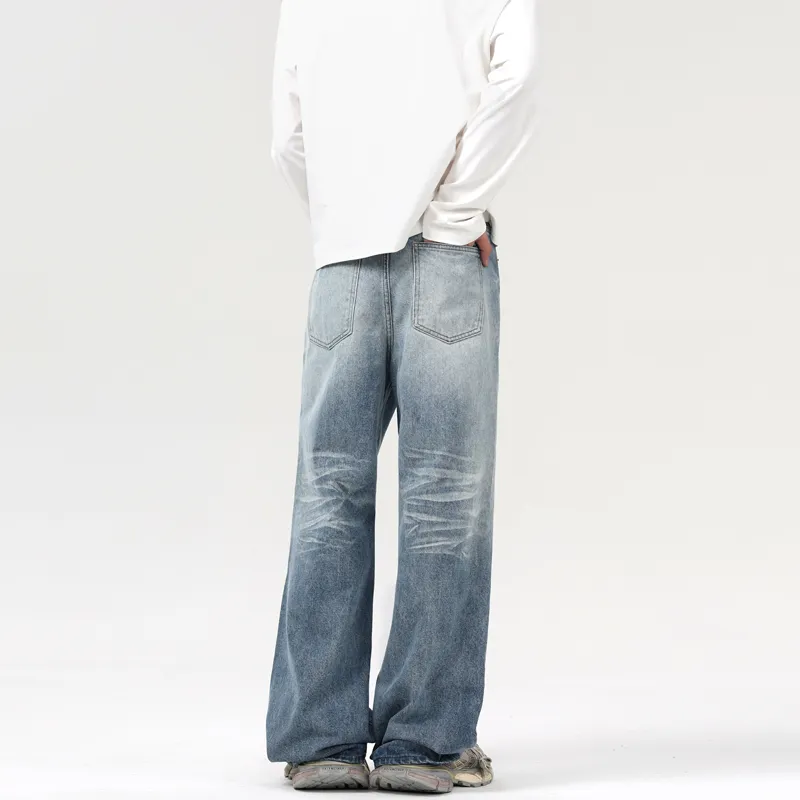 YINLEI Jeans Unisex Blue-5