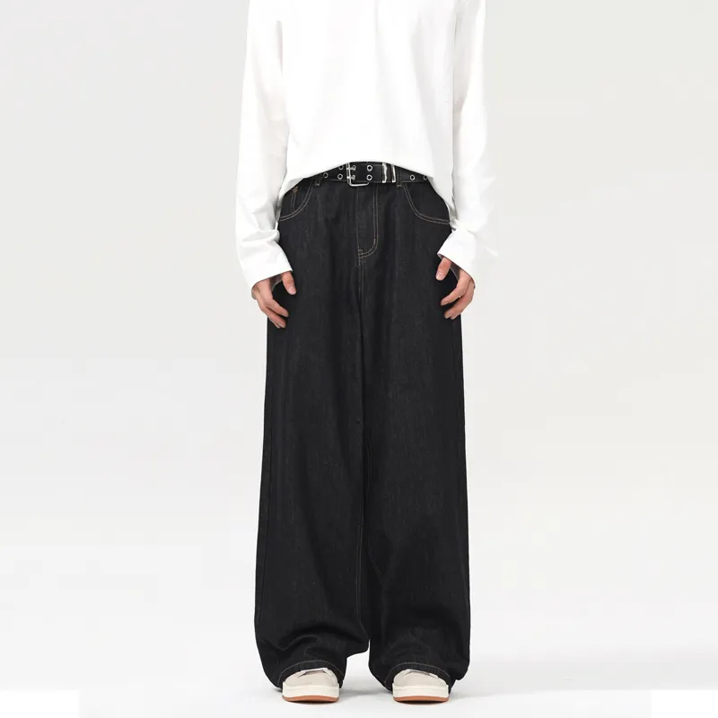 YINLEI Jeans Unisex Original Denim Black-2