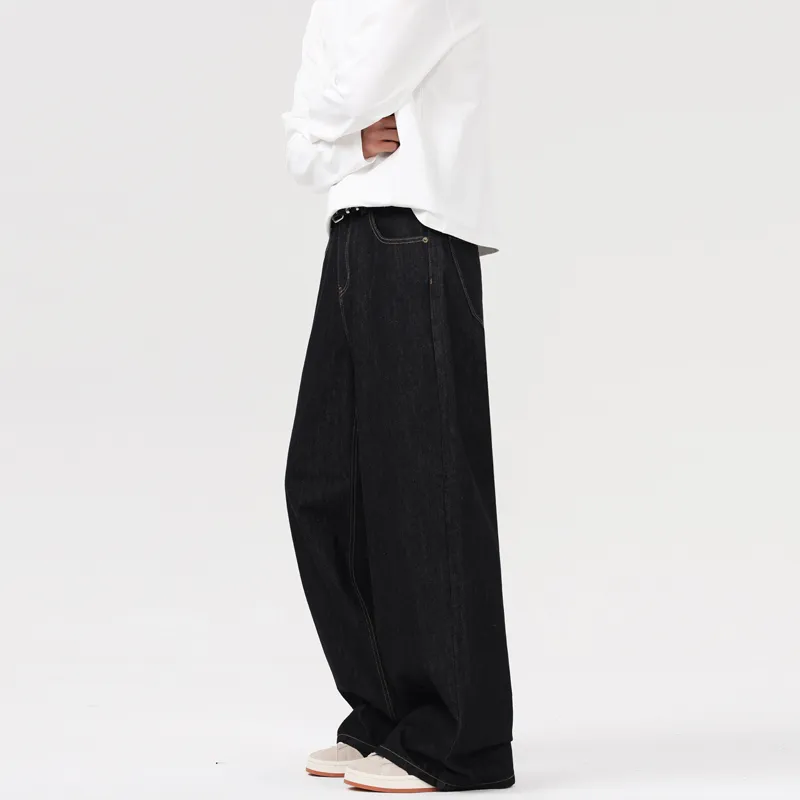 YINLEI Jeans Unisex Original Denim Black-5