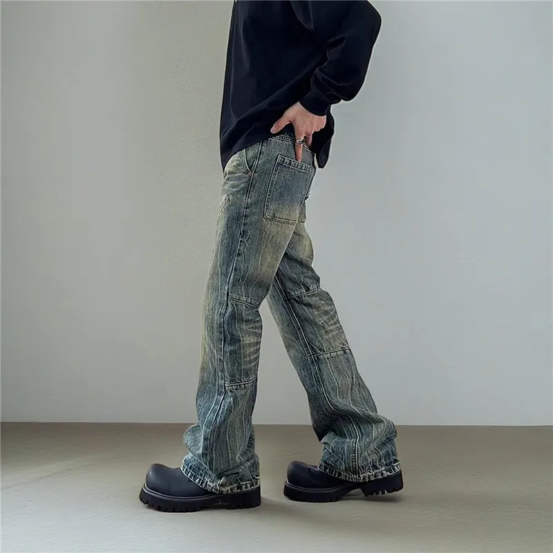 YINLEI Jeans Unisex Blue-7