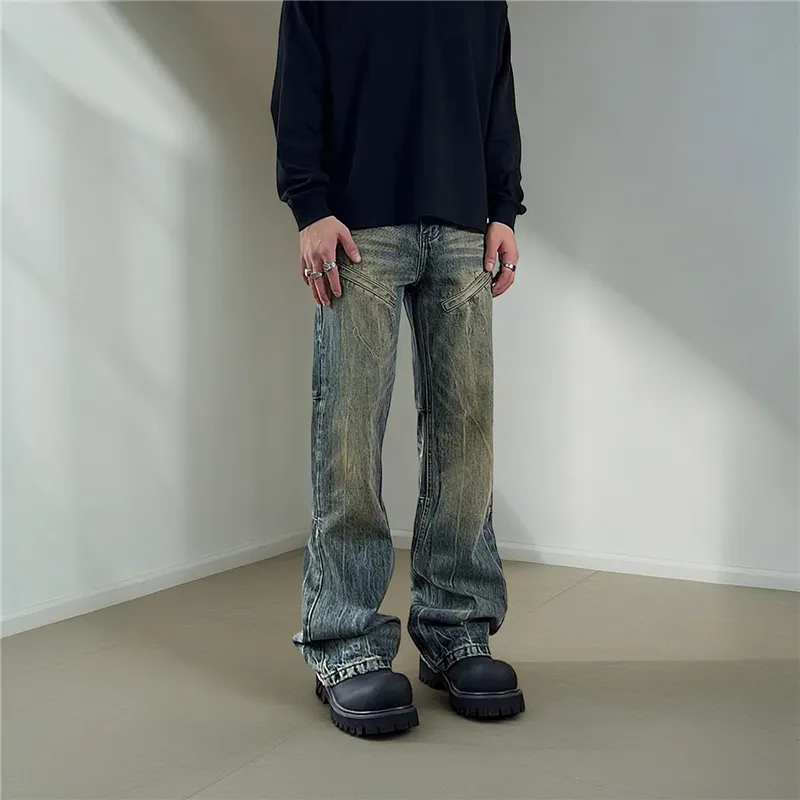YINLEI Jeans Unisex Blue-2