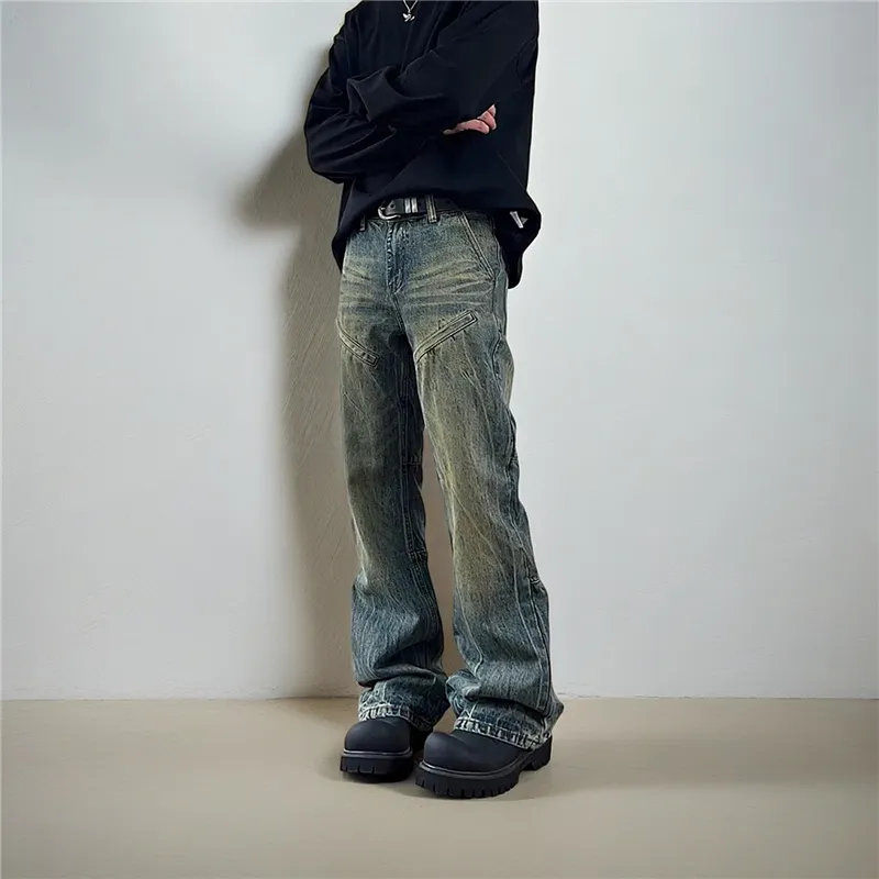 YINLEI Jeans Unisex Blue-3