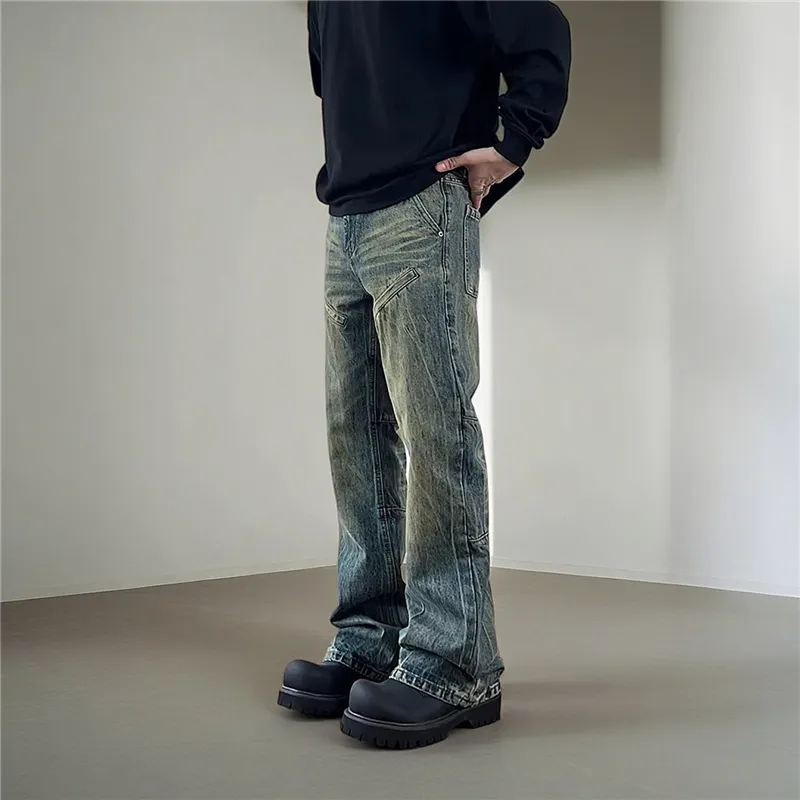 YINLEI Jeans Unisex Blue-8