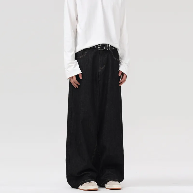 YINLEI Jeans Unisex Original Denim Black-3