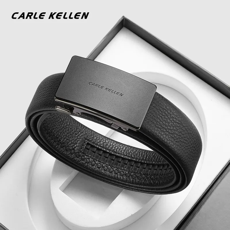 CARLE KELLEN Top Grain Cow Leather Belts Men's 3.5CM-3