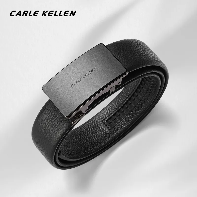 CARLE KELLEN Top Grain Cow Leather Belts Men's 3.5CM-1