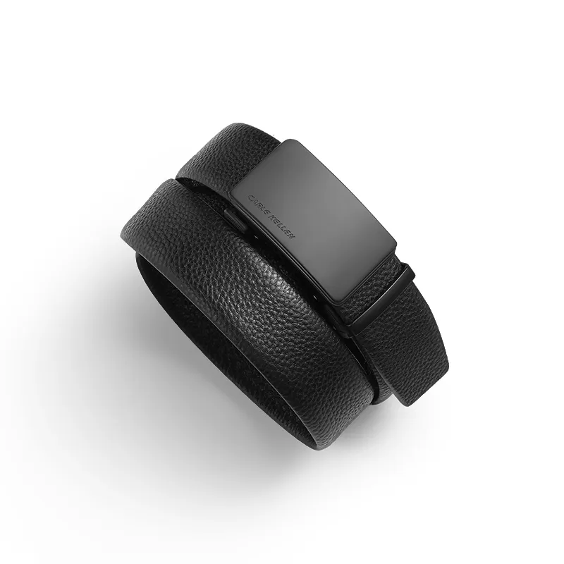 CARLE KELLEN Business Automatic Buckle Cow Leather Leather Belts Men's Width  3.5cm-2